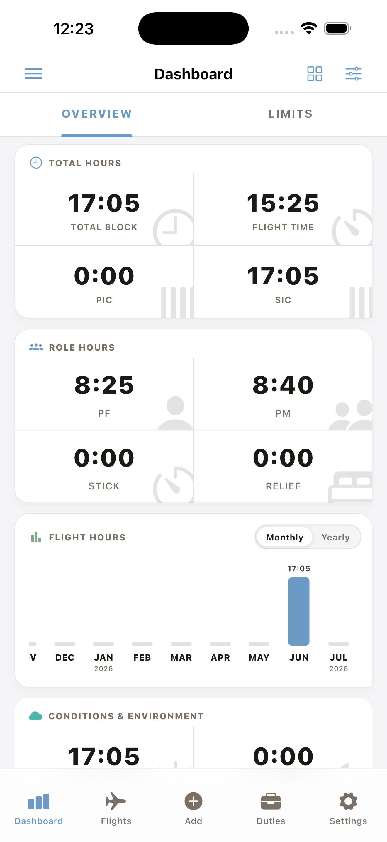 iOS Flights List